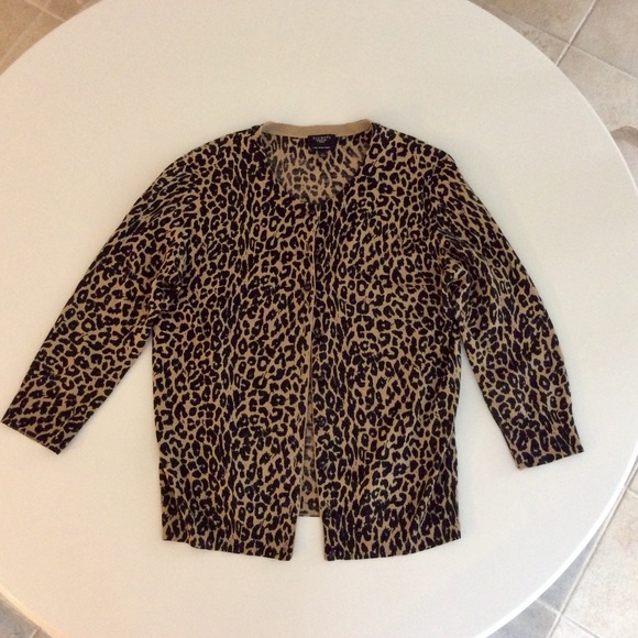 Leopard print merino wool sweater. Size MP. - Picture 3 of 5